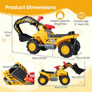 OLAKIDS 3-in-1 Ride On Excavator & Bulldozer, Construction Vehicles for Toddlers Boys and Girls