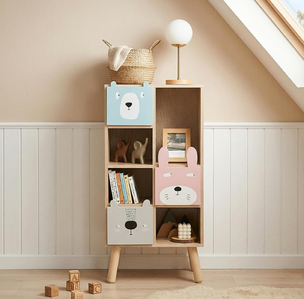 OLAKIDS Kids Bookcase Toy Storage Organizer Wooden Bookshelf for Toddlers Classroom Nursery Playroom