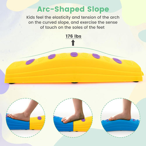 OLAKIDS Kids Balance Beam Stepping Stones Set, 20 PCS Montessori Obstacle Course for Toddler Indoor Outdoor