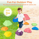 OLAKIDS Balance Stepping Stones for Kids 6pcs Non-Slip Plastic Balance Stones for Age 3-8 Years