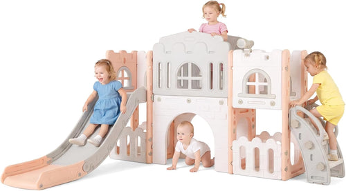 OLAKIDS Toddler Slide, 9 in 1 Kids Indoor Outdoor Playground for Boys Girls Aged 1+