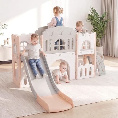 OLAKIDS Toddler Slide, 9 in 1 Kids Indoor Outdoor Playground for Boys Girls Aged 1+