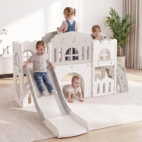 OLAKIDS Toddler Slide, 9 in 1 Kids Indoor Outdoor Playground for Boys Girls Aged 1+