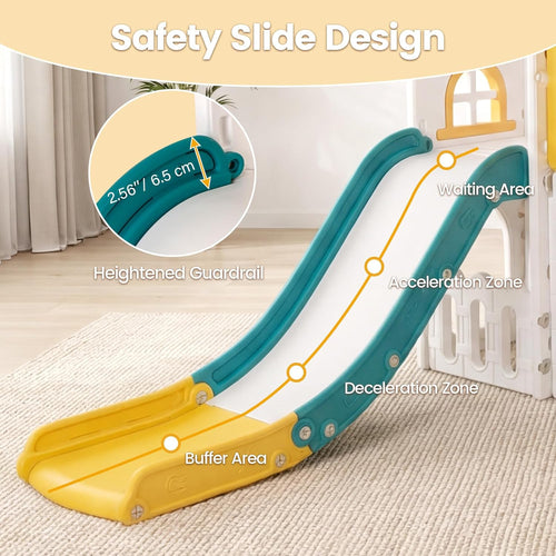 OLAKIDS Toddler Slide, 9 in 1 Kids Indoor Outdoor Playground for Boys Girls Aged 1+