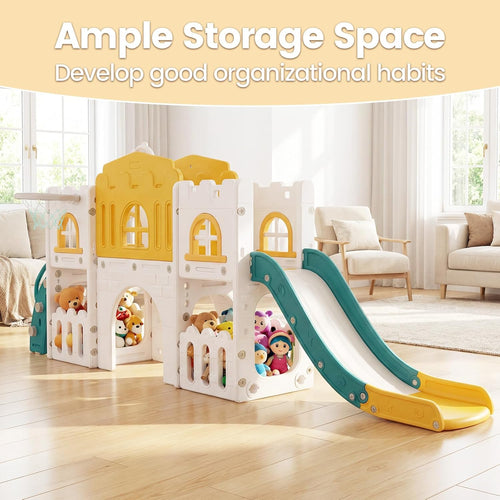OLAKIDS Toddler Slide, 9 in 1 Kids Indoor Outdoor Playground for Boys Girls Aged 1+