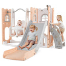 OLAKIDS Toddler Slide and Swing Set, 7 in 1 Kids Indoor Outdoor Playground  Boys Girls Aged 1+