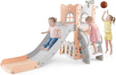 OLAKIDS Toddler Slide, 6 in 1 Kids Indoor Outdoor Playground for Boys Girls Aged 1+