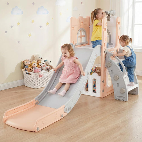 OLAKIDS Toddler Slide, 6 in 1 Kids Indoor Outdoor Playground for Boys Girls Aged 1+