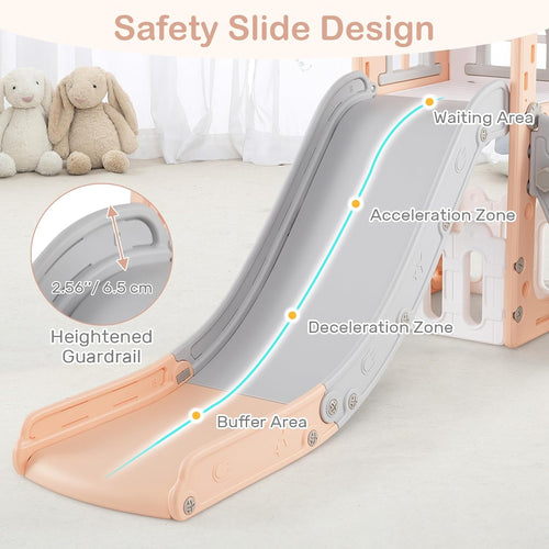 OLAKIDS Toddler Slide, 6 in 1 Kids Indoor Outdoor Playground for Boys Girls Aged 1+