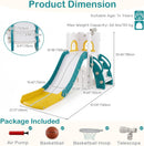 OLAKIDS Toddler Slide, 6 in 1 Kids Indoor Outdoor Playground for Boys Girls Aged 1+