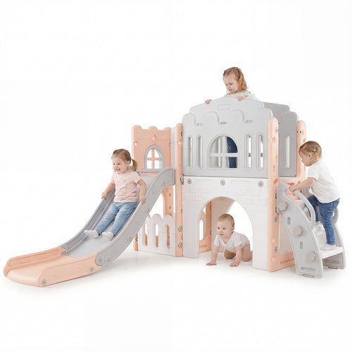 OLAKIDS Toddler Slide, 8 in 1 Kids Indoor Outdoor Playground for Boys Girls Aged 1+
