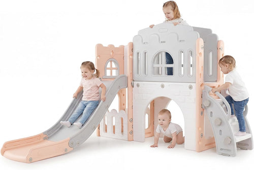 OLAKIDS Toddler Slide, 8 in 1 Kids Indoor Outdoor Playground for Boys Girls Aged 1+