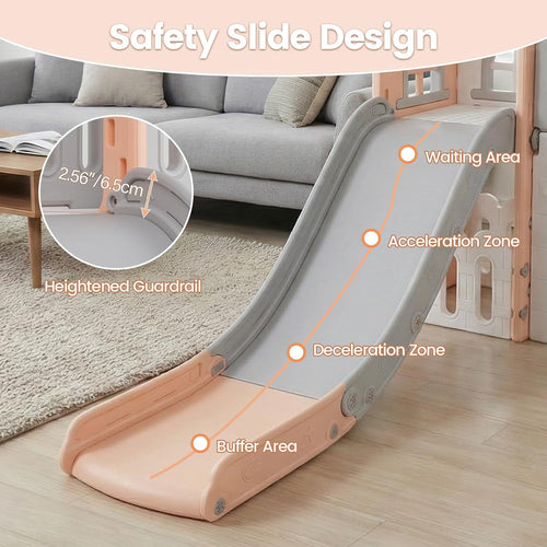 OLAKIDS Toddler Slide, 8 in 1 Kids Indoor Outdoor Playground for Boys Girls Aged 1+