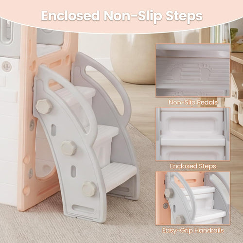 OLAKIDS Toddler Slide, 8 in 1 Kids Indoor Outdoor Playground for Boys Girls Aged 1+