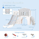 OLAKIDS Toddler Slide, 8 in 1 Kids Indoor Outdoor Playground for Boys Girls Aged 1+