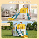 OLAKIDS Toddler Slide, 8 in 1 Kids Indoor Outdoor Playground for Boys Girls Aged 1+
