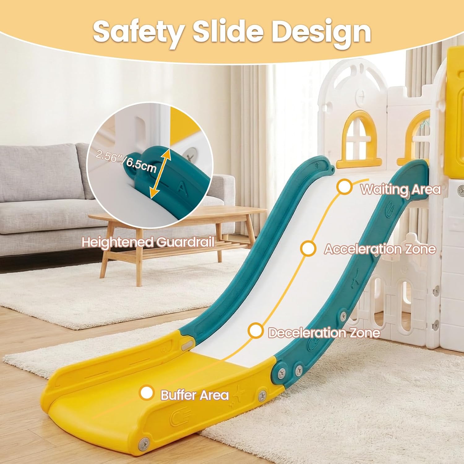 OLAKIDS Toddler Slide, 8 in 1 Kids Indoor Outdoor Playground for Boys Girls Aged 1+