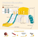 OLAKIDS Toddler Slide, 8 in 1 Kids Indoor Outdoor Playground for Boys Girls Aged 1+