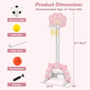 OLAKIDS Toddler Basketball Hoop, 3 in 1 Indoor Outdoor Play Set Gifts for Boys Girls