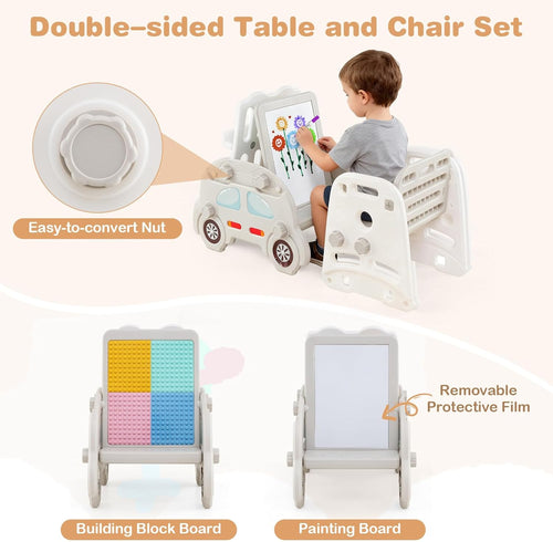 OLAKIDS Toddler Slide, 5 in 1 Indoor Outdoor Foldable Baby Playground Playset