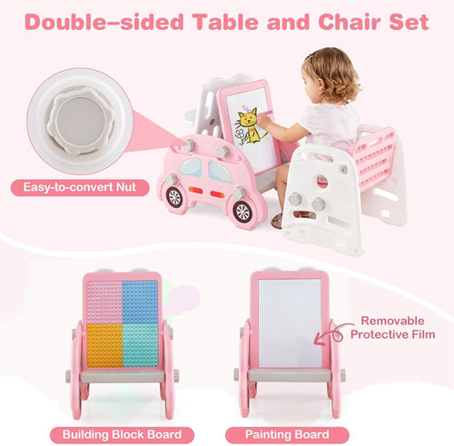 OLAKIDS Toddler Slide, 5 in 1 Indoor Outdoor Foldable Baby Playground Playset