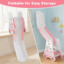 OLAKIDS Toddler Slide, 5 in 1 Indoor Outdoor Foldable Baby Playground Playset