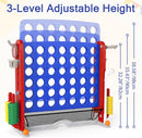 OLAKIDS Giant 4 in A Row Game with Height Adjustment, 4 to Score Games for Indoor Outdoor Fun