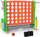 OLAKIDS Giant 4 in A Row Game with Height Adjustment, 4 to Score Games for Indoor Outdoor Fun