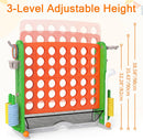 OLAKIDS Giant 4 in A Row Game with Height Adjustment, 4 to Score Games for Indoor Outdoor Fun