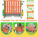 OLAKIDS Giant 4 in A Row Game with Height Adjustment, 4 to Score Games for Indoor Outdoor Fun