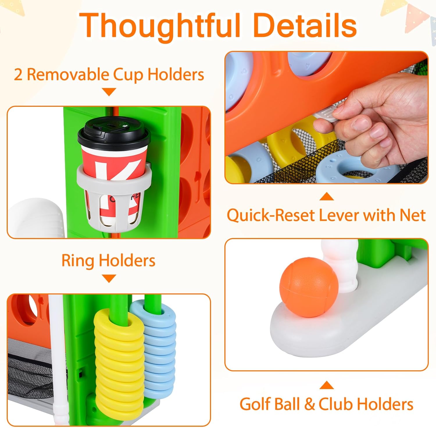 OLAKIDS Giant 4 in A Row Game with Height Adjustment, 4 to Score Games for Indoor Outdoor Fun