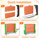 OLAKIDS Giant 4 in A Row Game with Height Adjustment, 4 to Score Games for Indoor Outdoor Fun