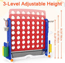 OLAKIDS Giant 4 in A Row Game with Height Adjustment, 4 to Score Games for Indoor Outdoor Fun
