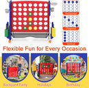 OLAKIDS Giant 4 in A Row Game with Height Adjustment, 4 to Score Games for Indoor Outdoor Fun