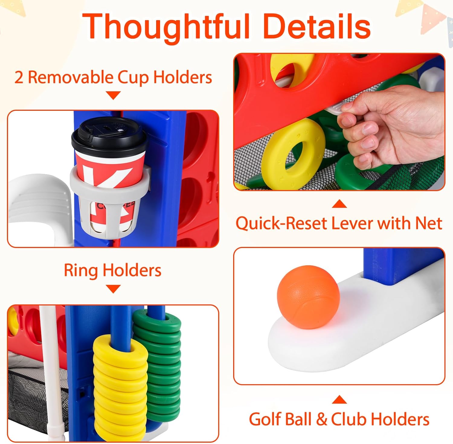 OLAKIDS Giant 4 in A Row Game with Height Adjustment, 4 to Score Games for Indoor Outdoor Fun