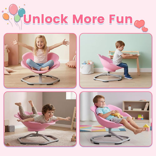 Olakids Sensory Spinning Chair, Flower Shape 360° Swivel Seat for Autistic Kids Autism ADHD Children