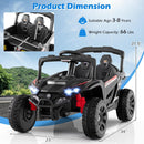 OLAKIDS 12V Ride on Car UTV, Electric Off-Road Truck with Remote Control, Lockable Doors, Safety Belt, Horn, Music, Lights, 4 Wheeler Toys for Kids Toddlers Aged 3+ Years