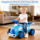 OLAKIDS Ride on Push Car with Music, Under-Seat Storage, Kids Foot-to-Floor Sliding Car for Toddler 19-36 Months