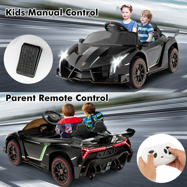 OLAKIDS 2 Seater Kids Ride on Car 12V 4WD Licensed Lamborghini Veneno