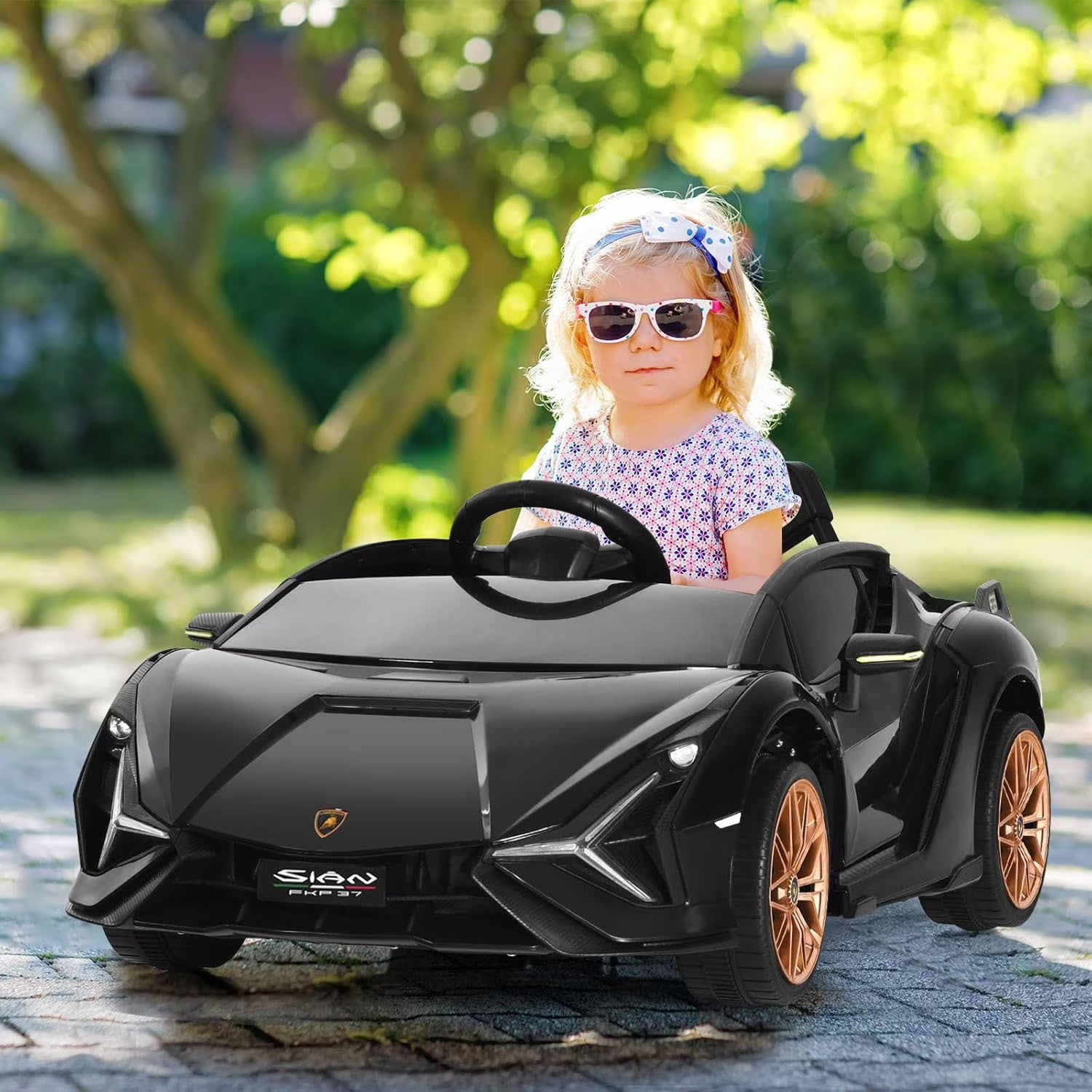 OLAKIDS Licensed Lamborghini SIAN 12V Kids Ride on Car, Toddler Electric Vehicle