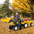 OLAKIDS Kids Ride on Excavator Pedal Car Bulldozer for Toddlers 3+