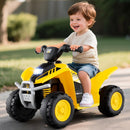 Licensed Caterpillar Kids ATV by OLAKIDS, 6V 4 Wheeler Battery Powered Motorized Quad with LED Headlight Horn for Boys Girls Ages 1.5-3