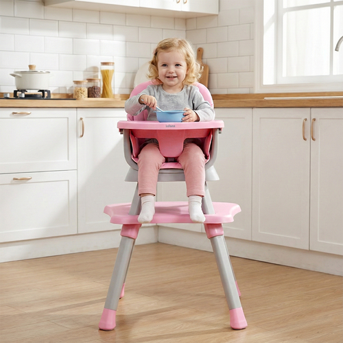 INFANS 9 in 1 High Chair, Convertible Baby Highchair, Table and Chair Set Building Block Infant Dining Booster Seat