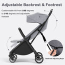 INFANS Lightweight Baby Stroller, One-Hand Gravity Fold, Compact Travel Stroller for Airplane
