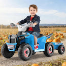 OLAKIDS 6V Kids ATV with Removable Trailer, Forward Backward Function, Widened & Wear-Resistant Wheels, Ride On Toy for Toddlers