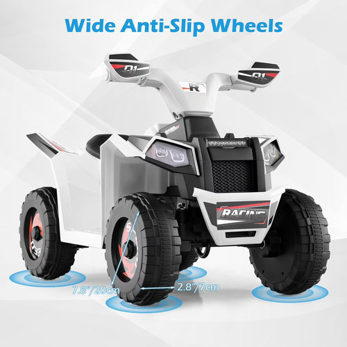 OLAKIDS 6V Kids ATV with Removable Trailer, Forward Backward Function, Widened & Wear-Resistant Wheels, Ride On Toy for Toddlers