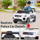 OLAKIDS Ride on Police Car 12V Kids Battery Powered Electric Vehicle for Aged 3-8 Years
