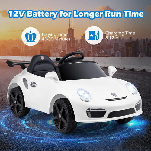 OLAKIDS Licensed Porsche 12V Pink Ride on Car  Electric Vehicle Battery Powered with Remote Control