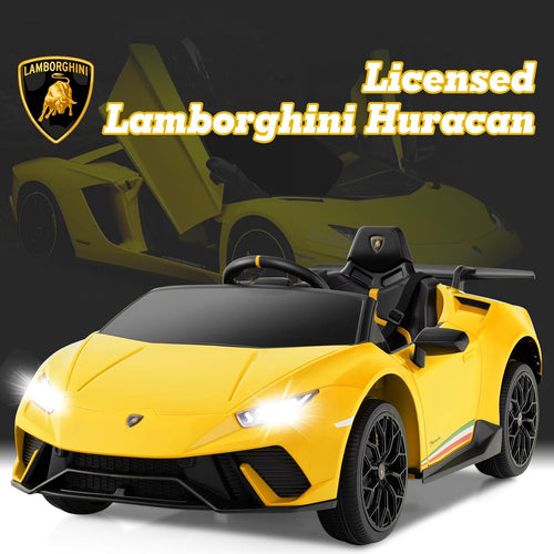 OLAKIDS Licensed Lamborghini Huracan Ride on Car 12V Kids Electric Vehicle for Aged 3-8 Years