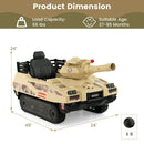 OLAKIDS 12V Ride on Car, Kids Electric Tank Battery Powered Army Tank Toy for Boys Girls